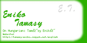 eniko tamasy business card